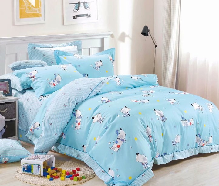 Постельное белье Собачки на голубой кроватка 40х60 см фото