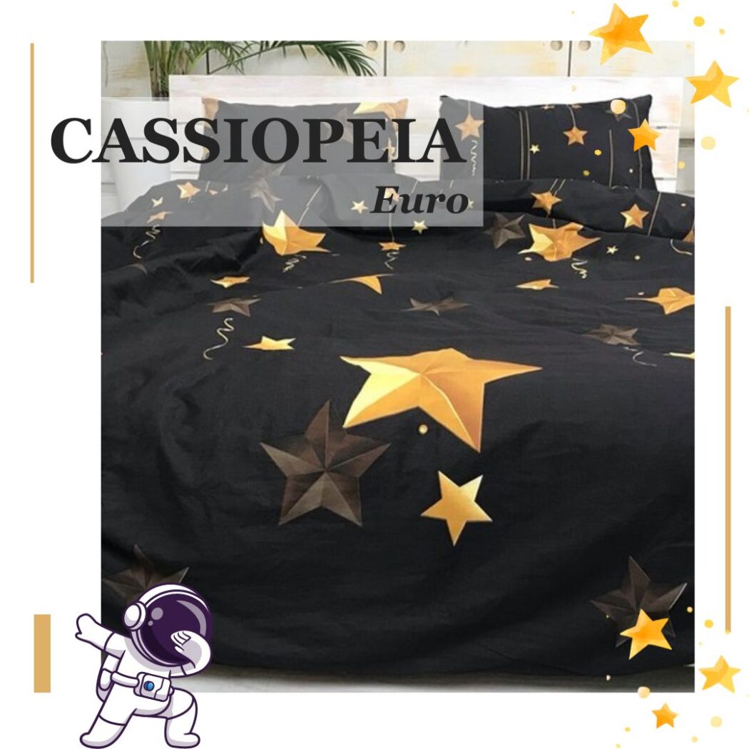 Постільна білизна з зірками Касіопея Євро 50*70 фото