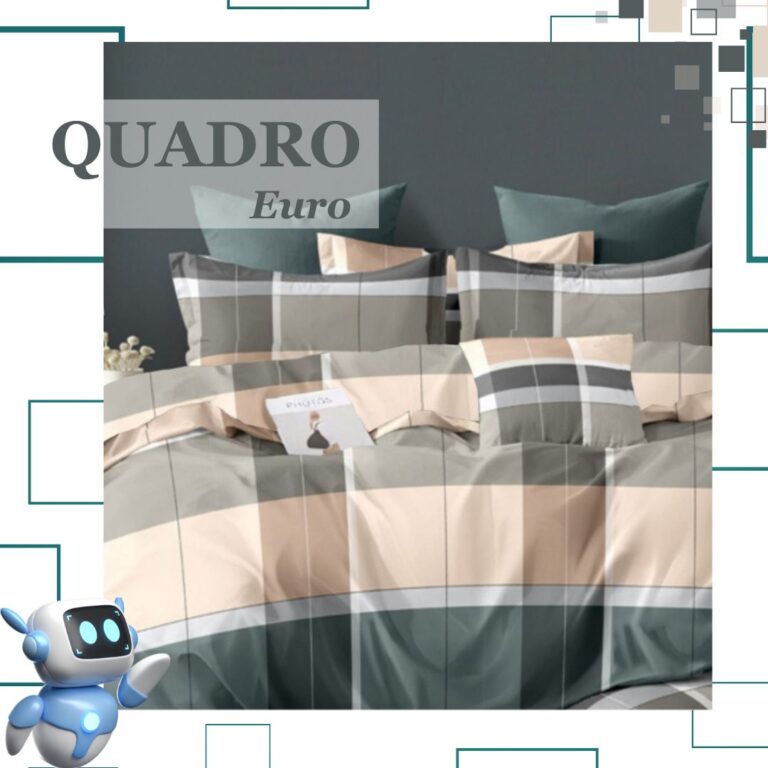Постельное белье из сатина Квадро Евро фото