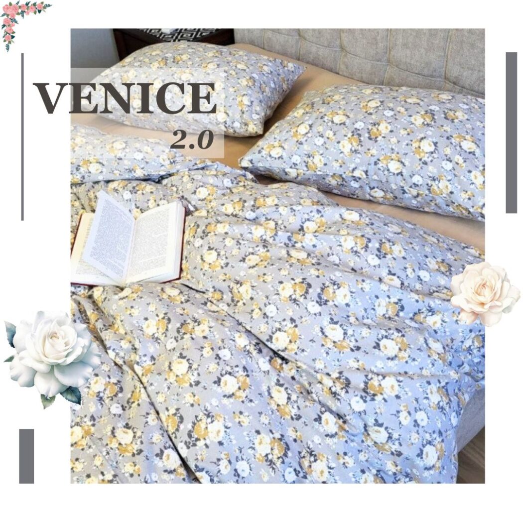 Постільна білизна з фланелі Венеція подвійна фото