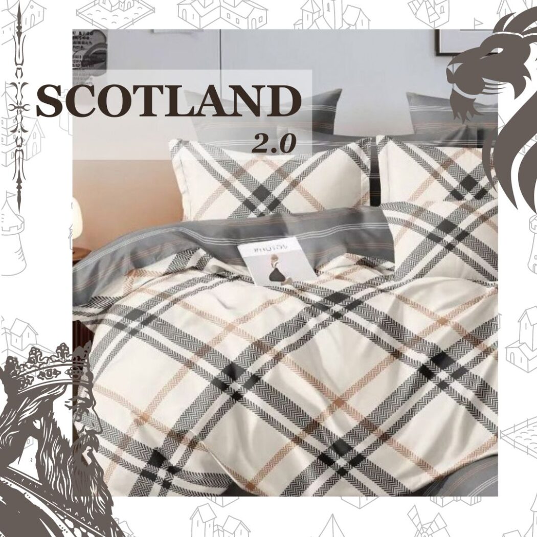 Постільна білизна сатин Шотландія двоспальна фото