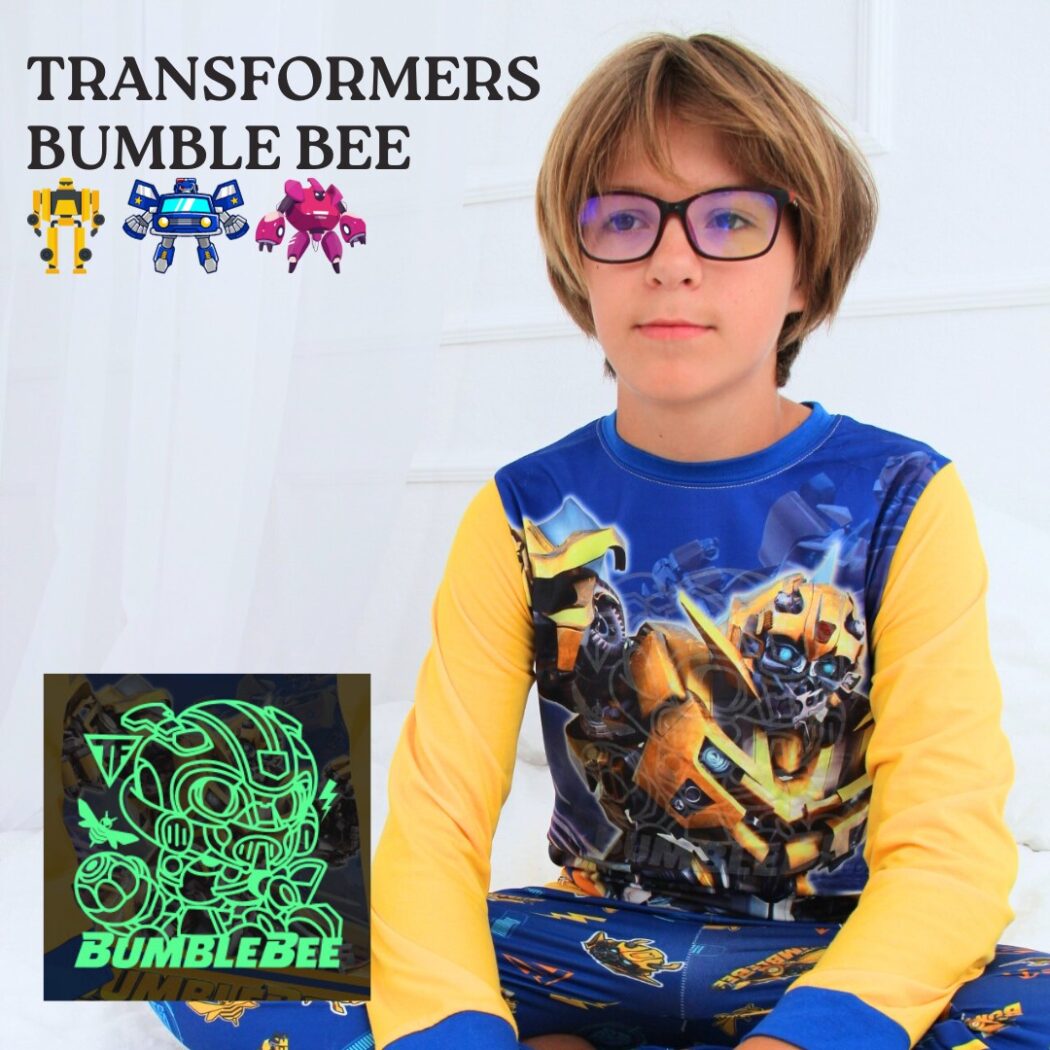 Піжама на хлопчика с Трансформерами | Transformers BumbleBee | світиться фото