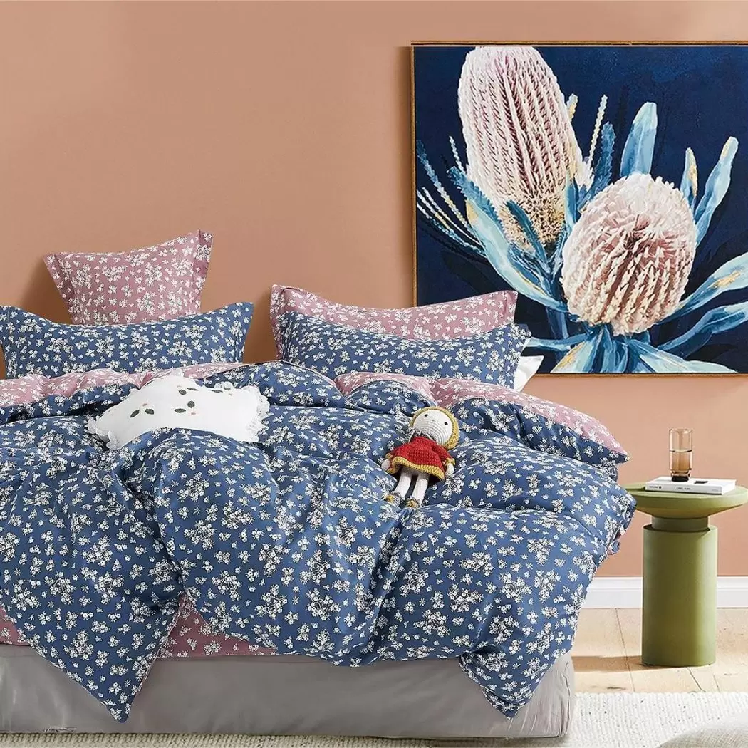 Сатин 235 см з квітковим принтом для постільної білизни фото