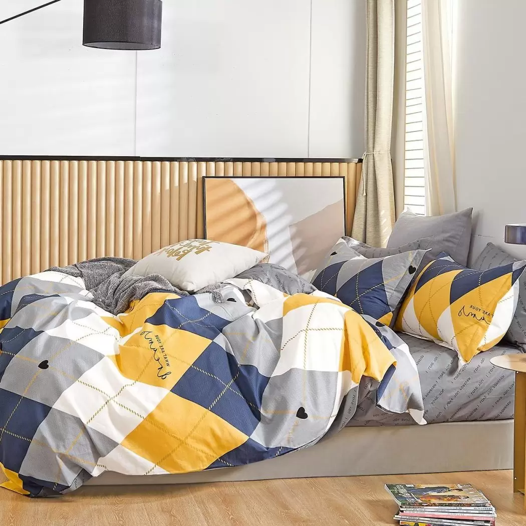 Сатин 235 см Ромби геометричний принт для постільної білизни фото