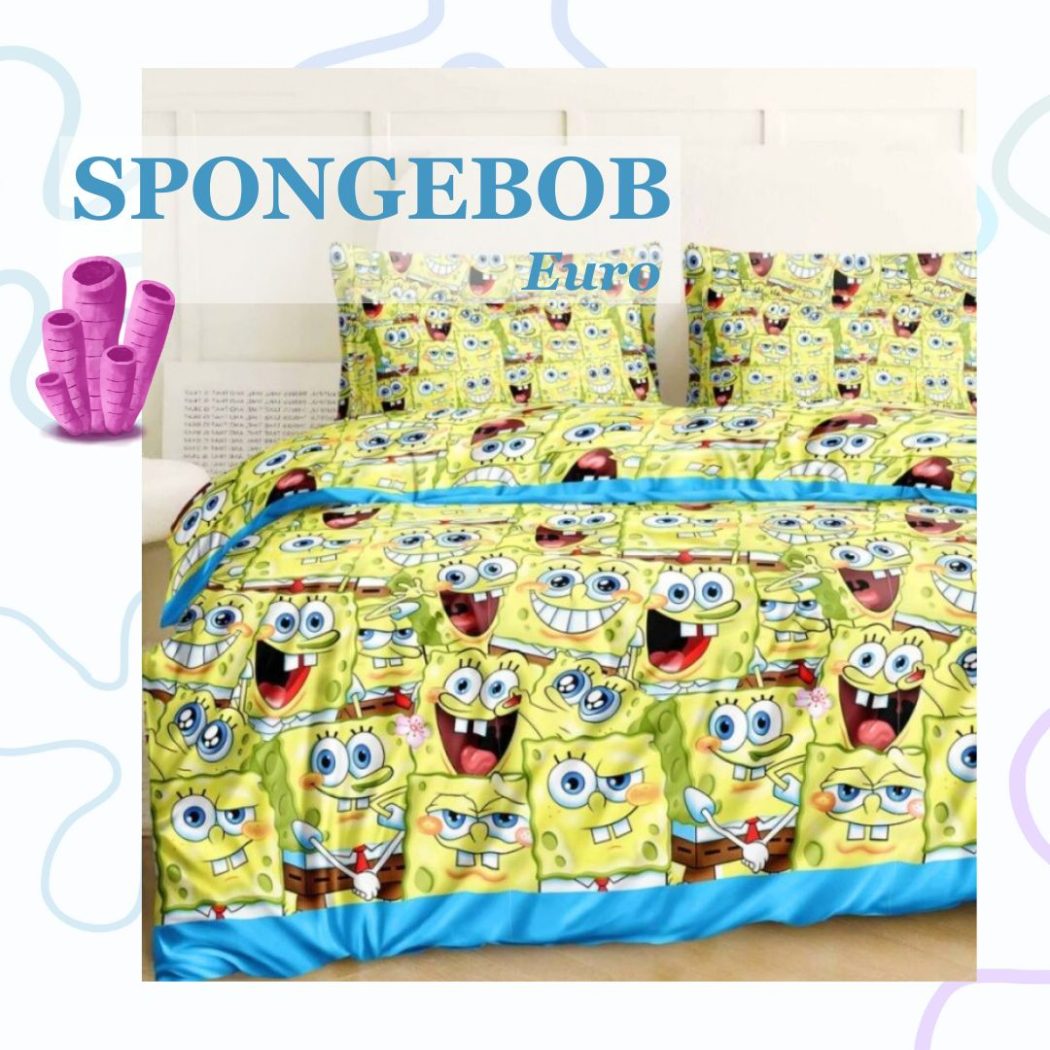 Постільна білизна Губка Боб SpongeBob Євро фото