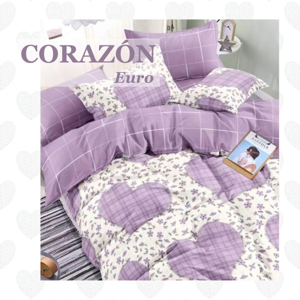 Постільна білизна бязь Лавандові серця Євро фото