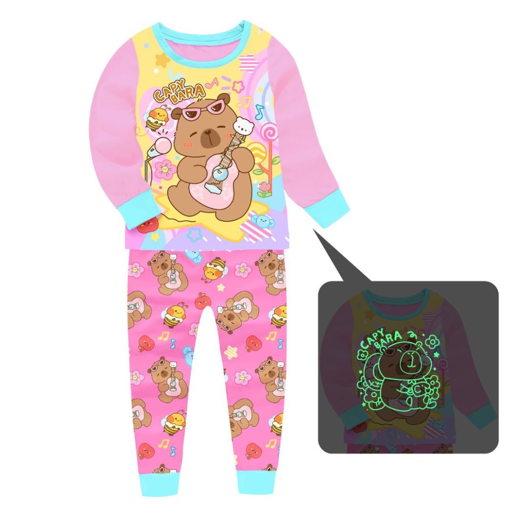 Піжама на дівчинку Капібара 2 | KAPYBARA | світеться фото