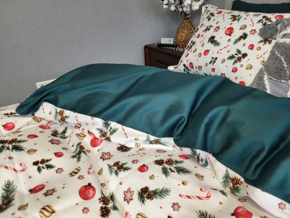 Постільна білизна Сатин PREMIUM, DECORATIONS (Євро) - Зображення 6