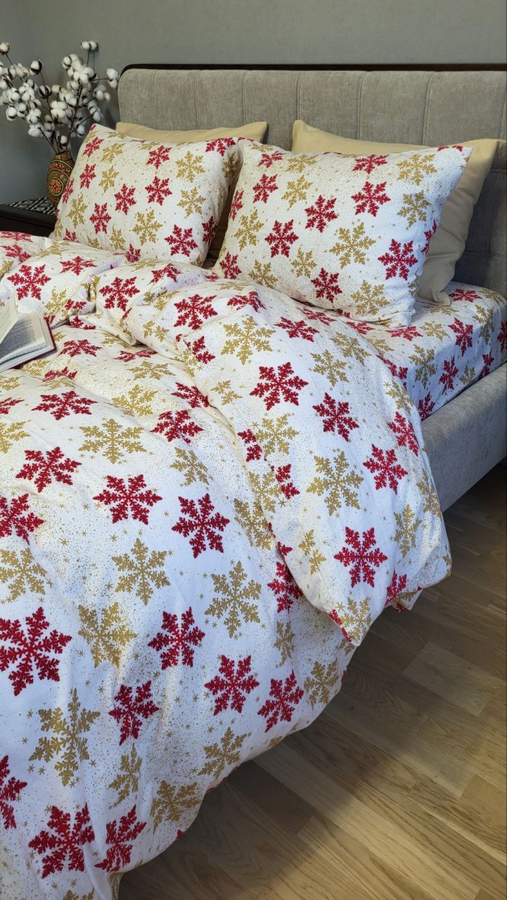 Постільна білизна Сніжинка жовта, Turkish flannel (Полут. на рез.) - Зображення 3