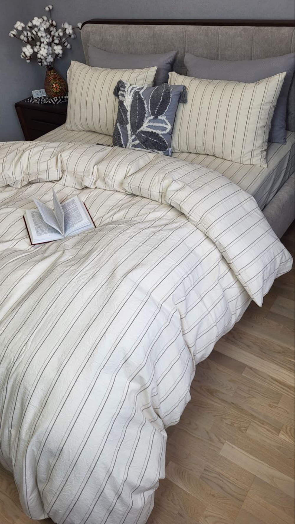 Постільна білизна Lines, Washed Cotton (Двоспальний) - Зображення 2