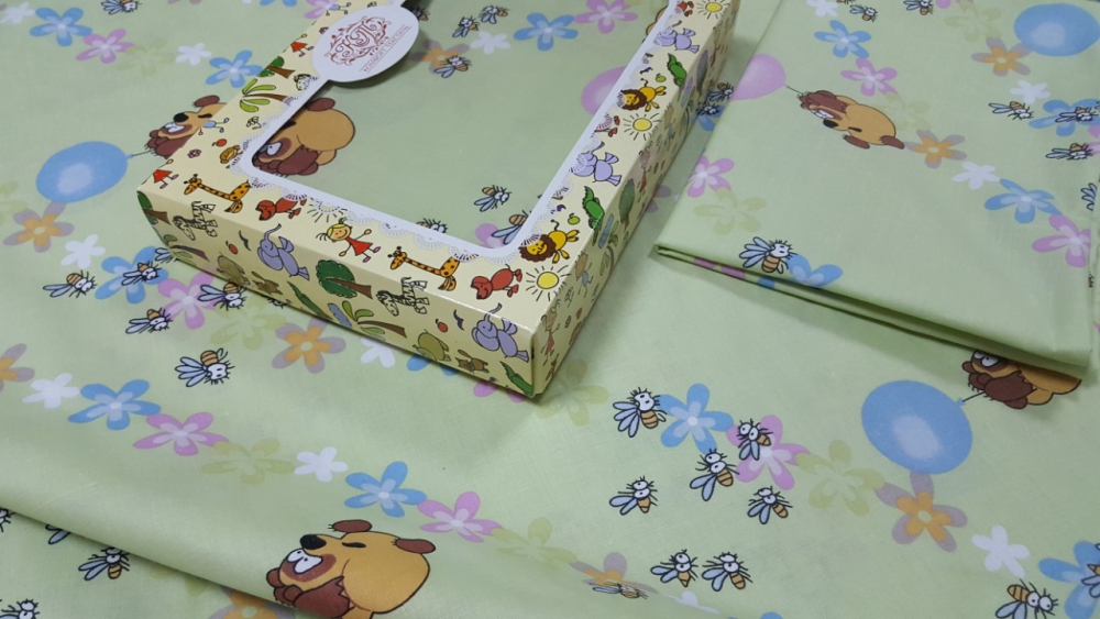 Постільна білизна Вінні салатов., бязь (Дитячий на рез.) - Зображення 4