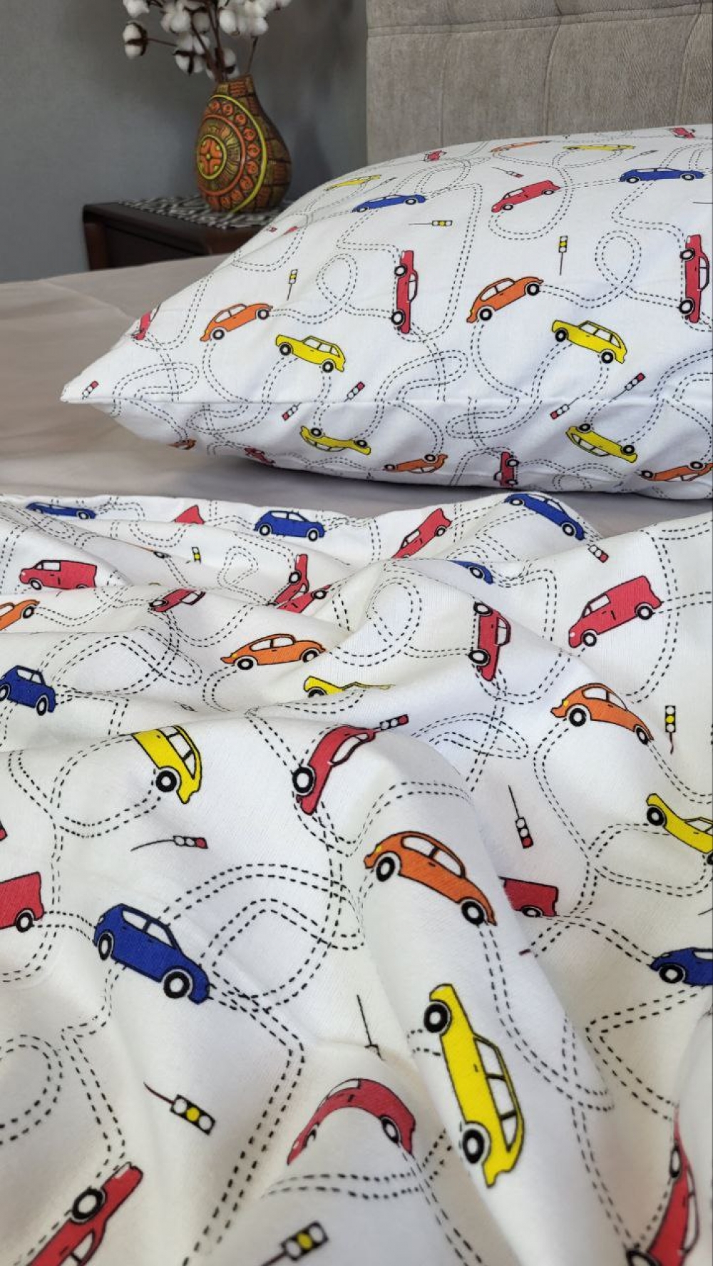 Постільна білизна Драйв/сірий мусон, Turkish flannel (Підл. на рез.) - Зображення 2