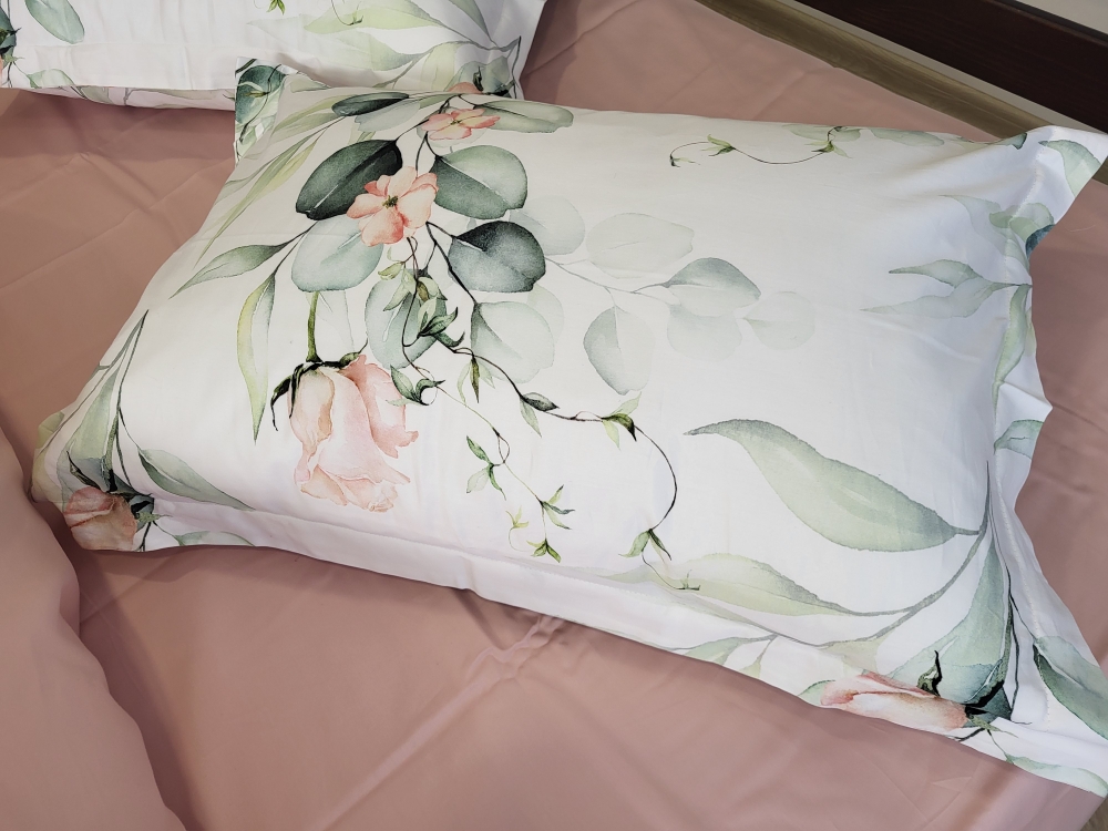 Постільна білизна Сатин PREMIUM, NOVEL LIGHT PINK (Двосп. на рез.) - Зображення 6