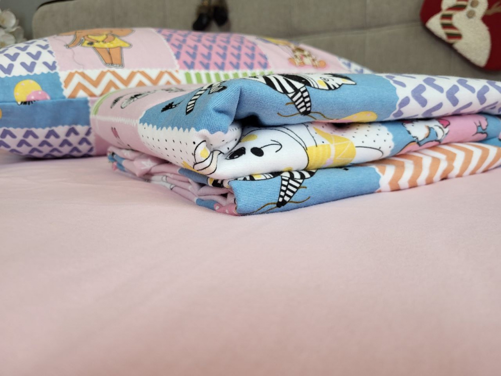 Постільна білизна Звірята/рожевий, Turkish flannel (Сімейний) - Зображення 2