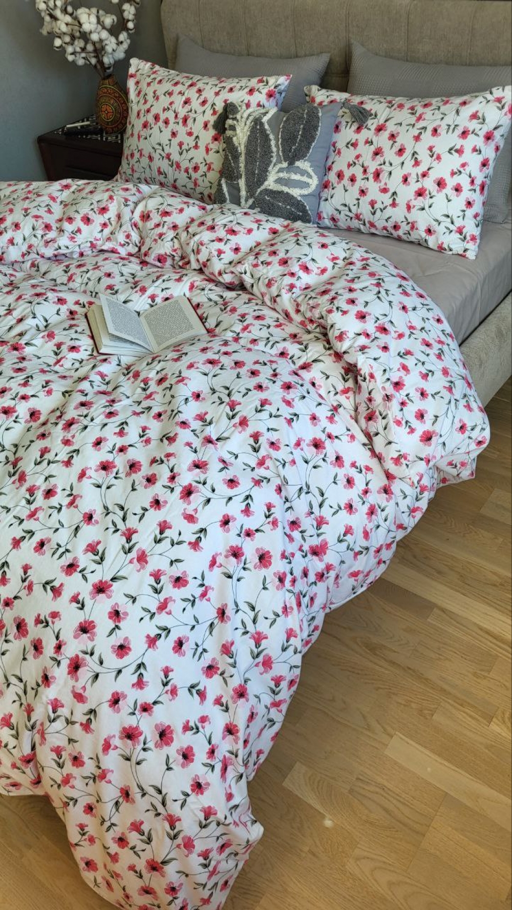 Постільна білизна Мія/сірий мусон, Turkish flannel (Сім. на резин.) - Зображення 7