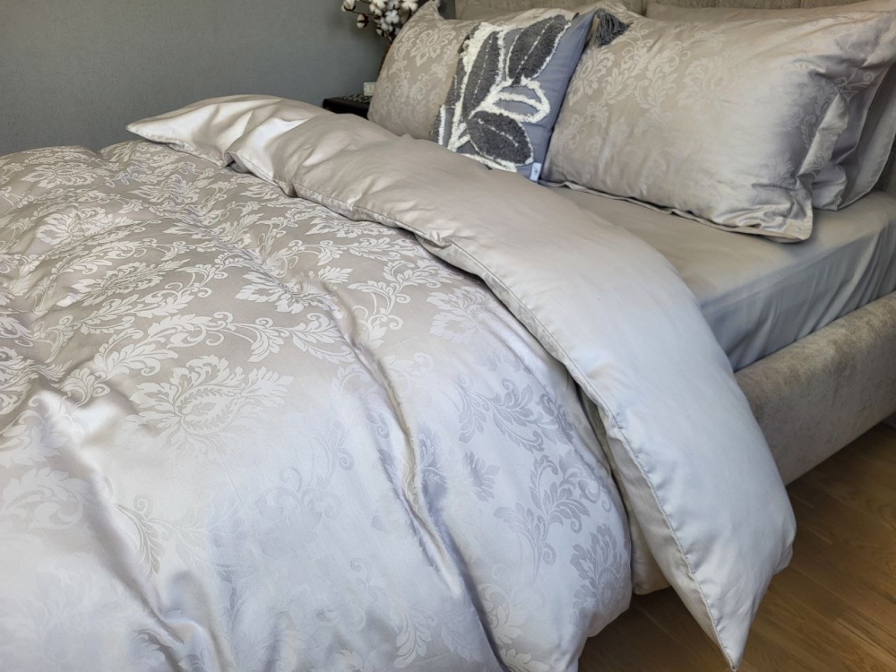 Сатин JACQUARD, TIARA GREY (Сім. на рез.) - Зображення 6