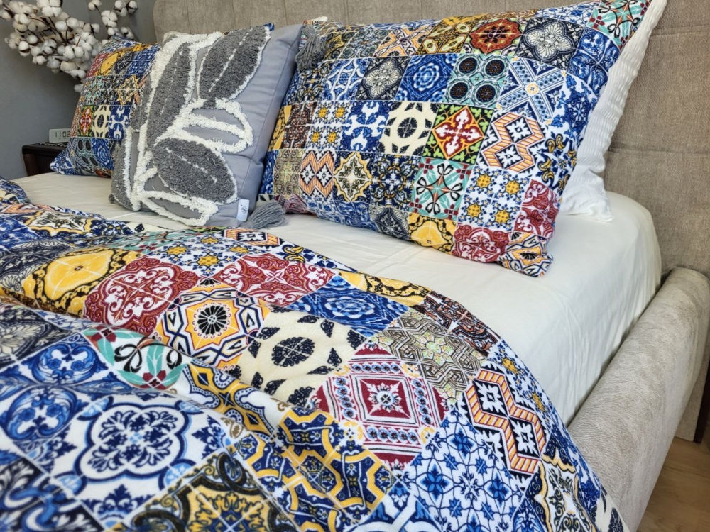 Постільна білизна Мозаїка NEW/шампань, Turkish flannel (Полут. на рез.) - Зображення 7