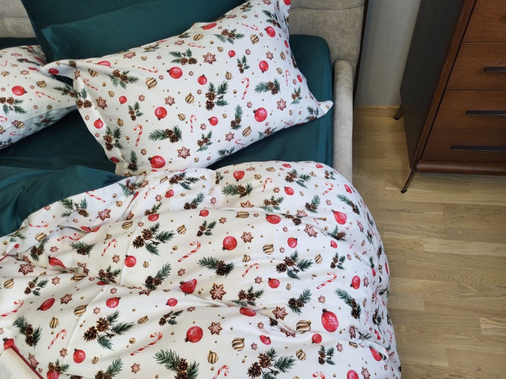 Постільна білизна Сатин PREMIUM, DECORATIONS (Євро) - Зображення 4