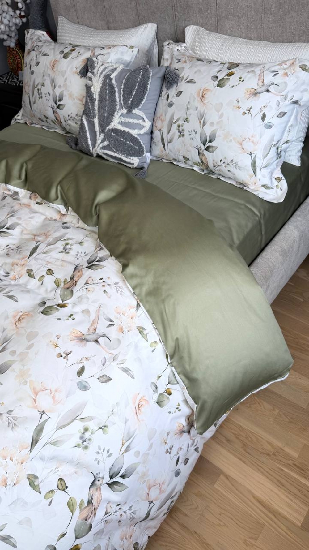 Постільна білизна Сатин PREMIUM, BIRDS (Полуторний) - Зображення 7