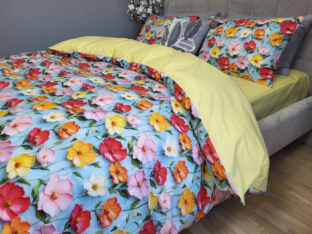 Постільна білизна Акварель, cotton 5D (Сімейний) - Зображення 3