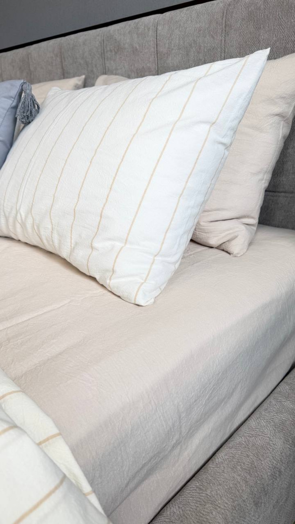 Постільна білизна Lonely+Creamy Beige, Washed Cotton (Полуторний) - Зображення 4