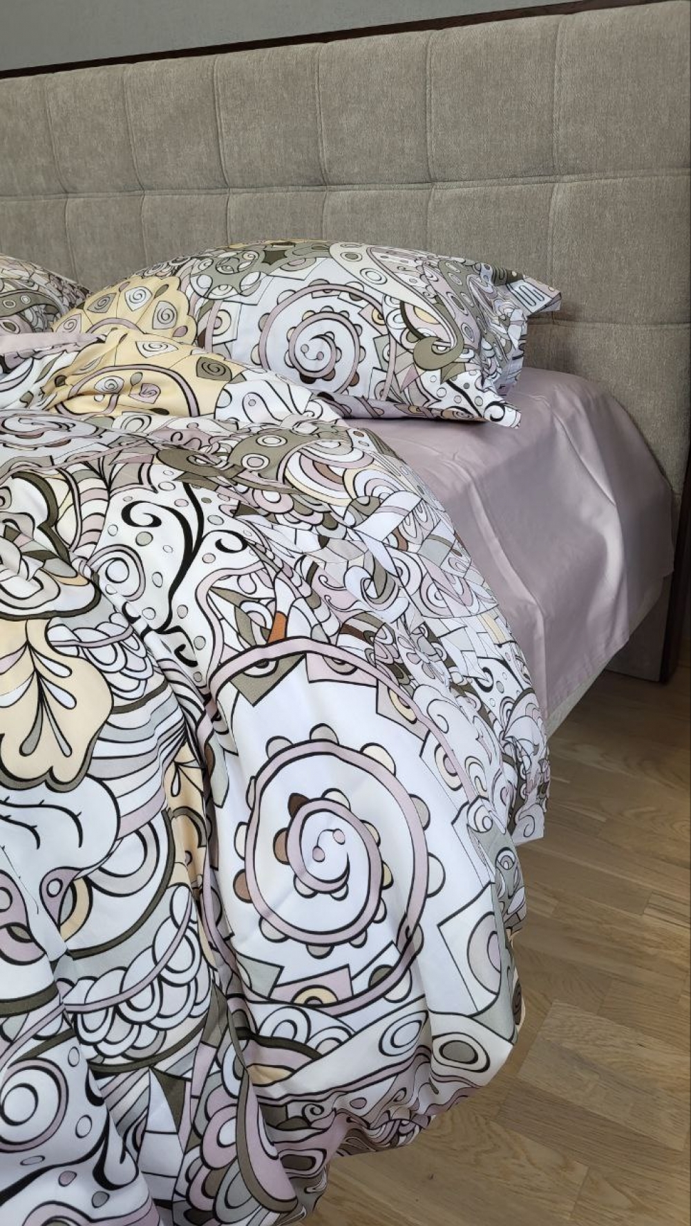 Постільна білизна Сатин PREMIUM, ILLUSION підк. двустор. (Євро) - Зображення 2