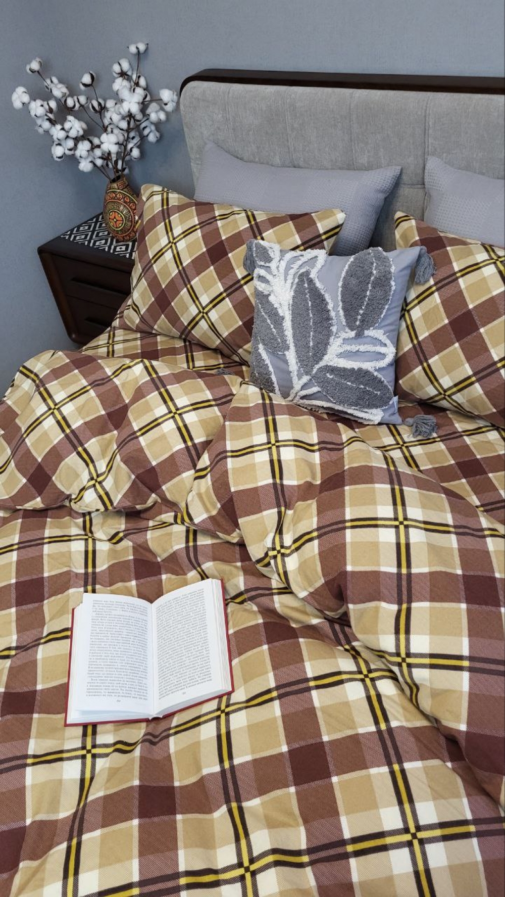 Постільна білизна Крафт пастель, Turkish flannel (Двоспальний) - Зображення 6