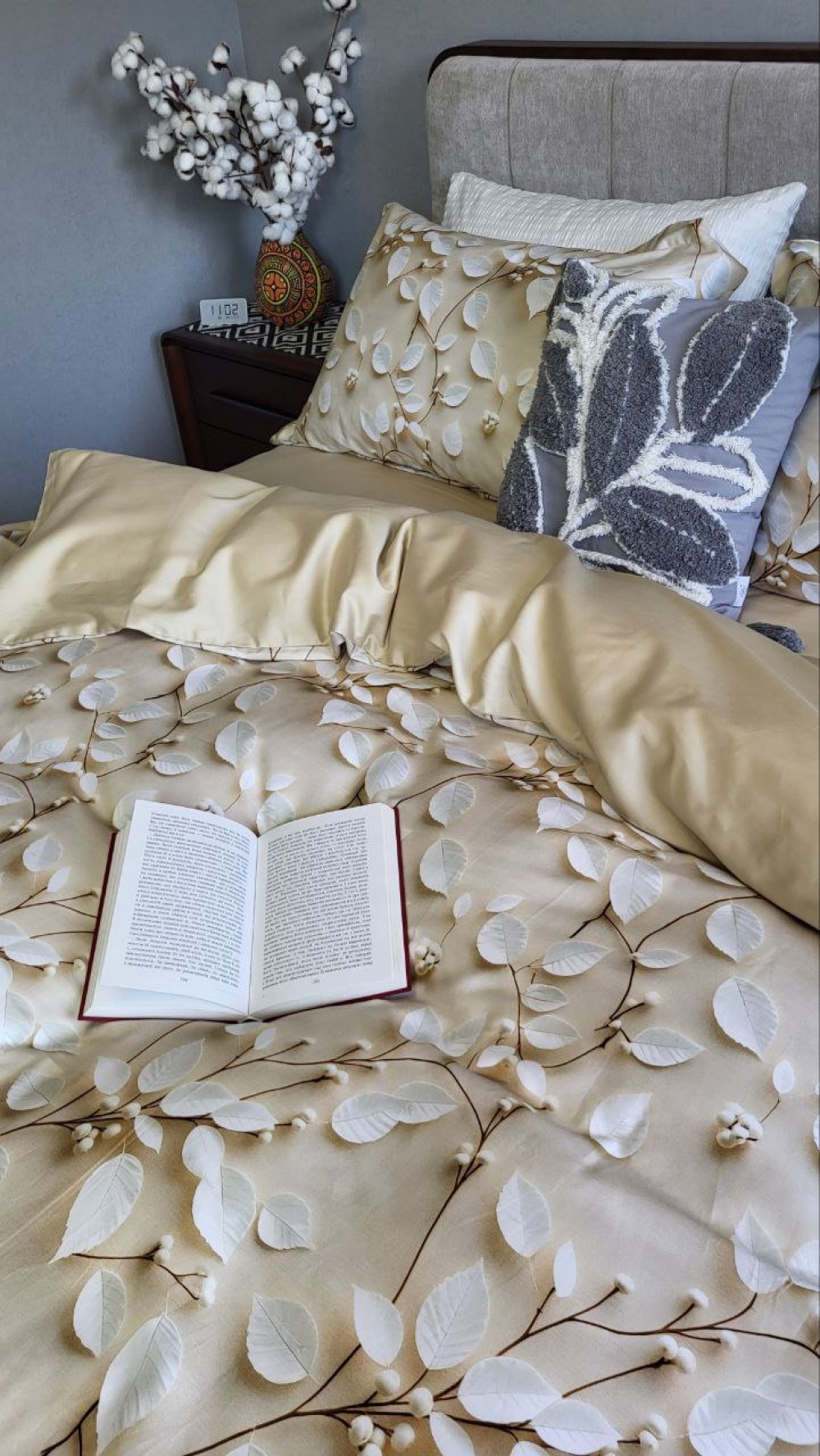 Сатин PREMIUM, LEAVES (Сім. на рез.) - Зображення 6