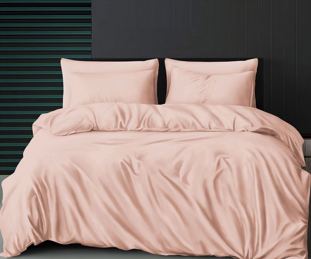 Постільна білизна Персиковий, ранфорс (Двосп. на рез.)