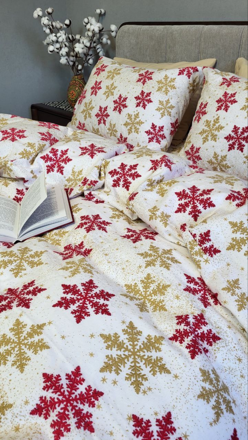 Постільна білизна Сніжинка жовта, Turkish flannel (Полут. на рез.) - Зображення 2