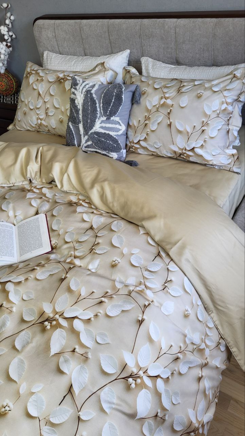 Сатин PREMIUM, LEAVES (Сім. на рез.) - Зображення 7