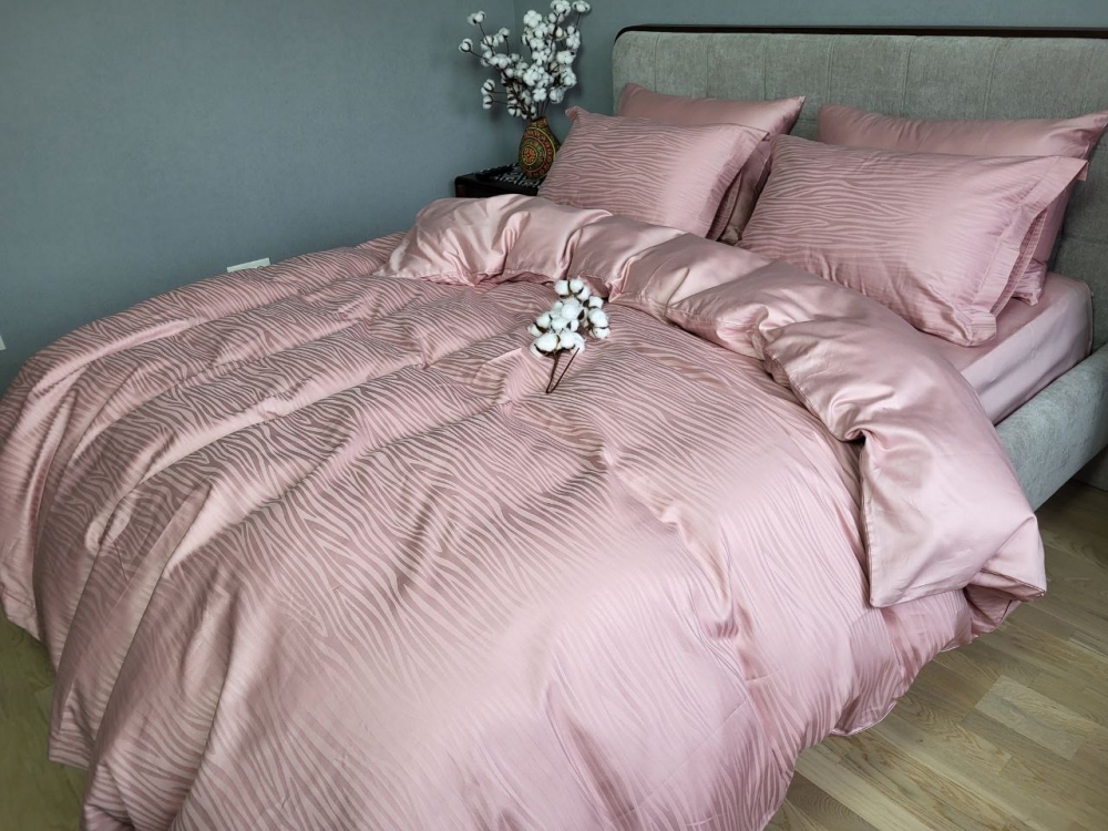 Постільна білизна Сатин JACQUARD, WAVE POWDER (Євро) - Зображення 3