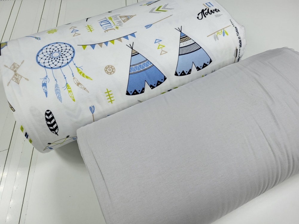 Постільна білизна Вігвам/св. сірий, Turkish flannel (Двоспальний)