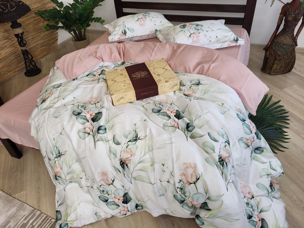 Постільна білизна Сатин PREMIUM, NOVEL LIGHT PINK (Двосп. на рез.) - Зображення 7