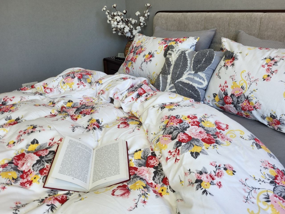 Постільна білизна Маркіза/сіра гавань, Turkish flannel (Сім. на резин.) - Зображення 3