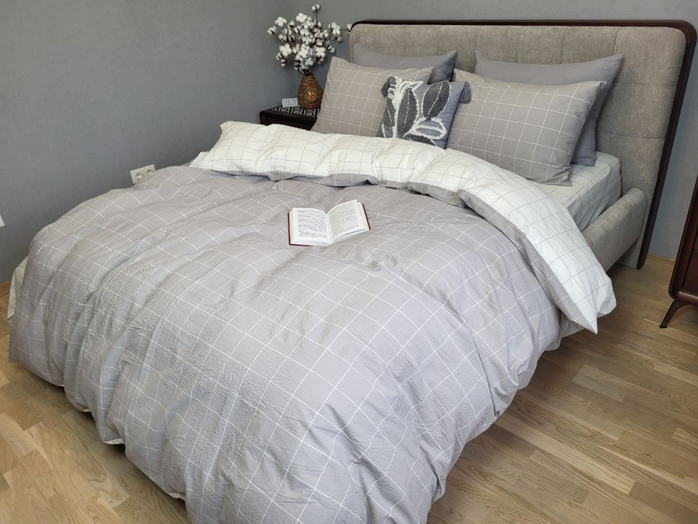 Постільна білизна Plaid mix, Washed Cotton (Двосп. на рез.)