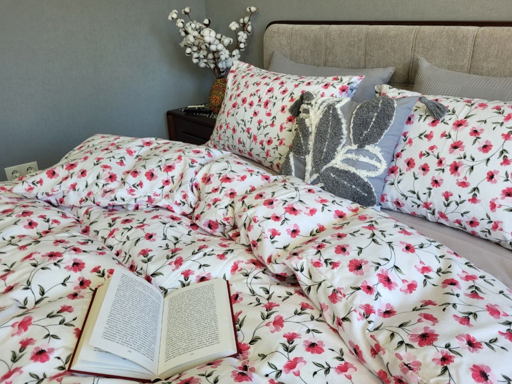 Постільна білизна Мія/сірий мусон, Turkish flannel (Полуторний) - Зображення 6