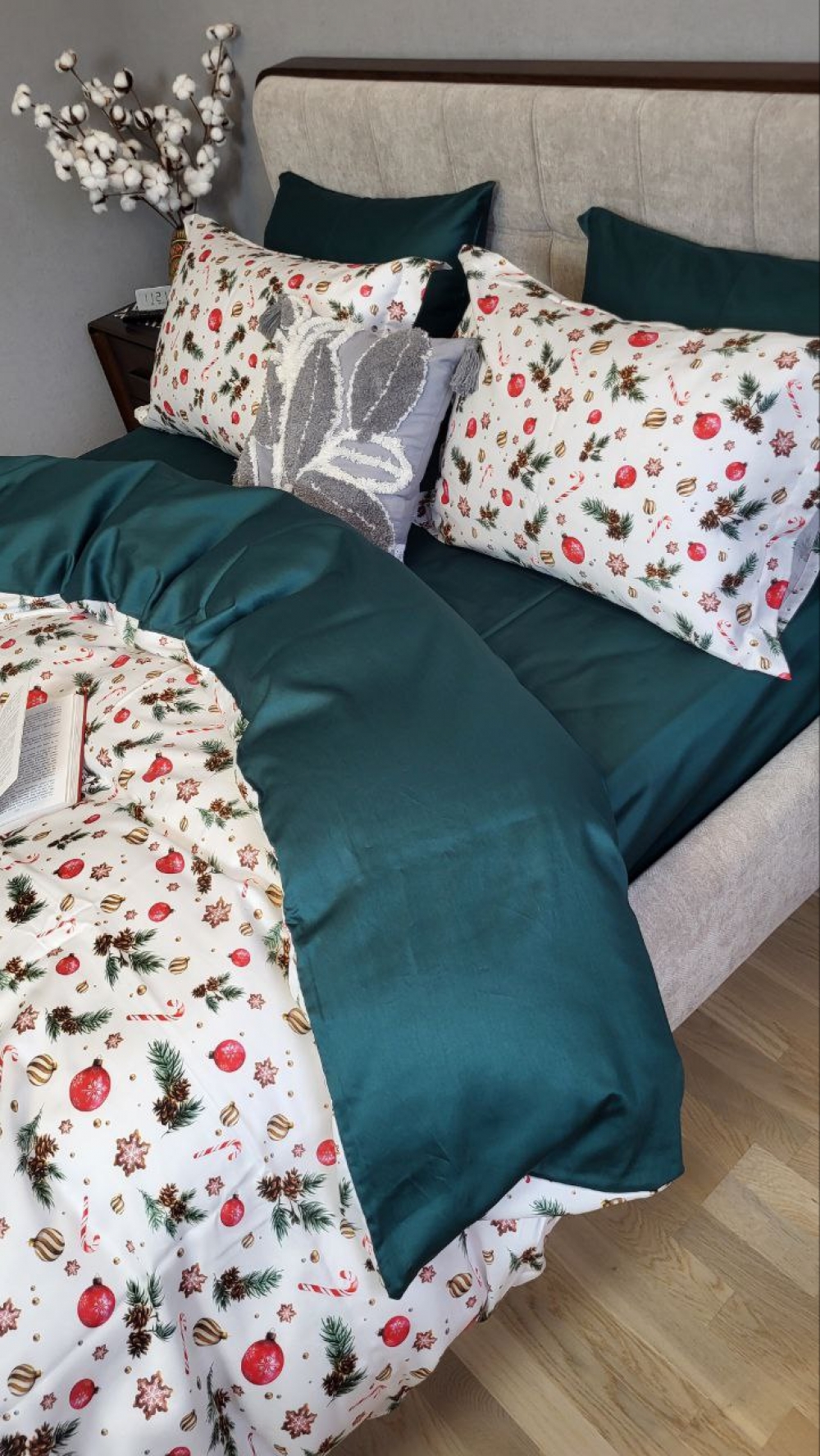 Постільна білизна Сатин PREMIUM, DECORATIONS (Євро) - Зображення 2