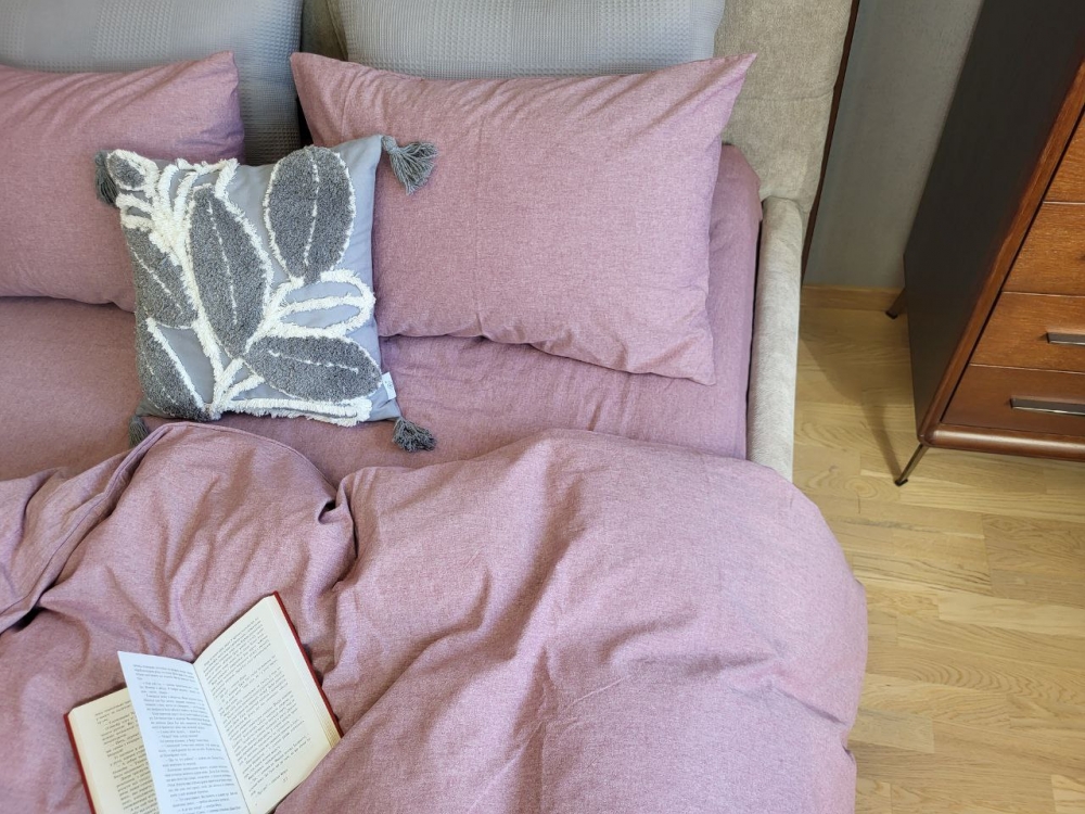 Постільна білизна Mauve, Washed Cotton W1181 (Полуторний)