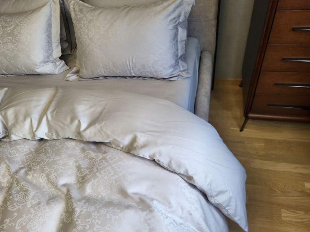Постільна білизна Сатин JACQUARD, CASPE GREY нав 50*70см (Двосп. на рез.) - Зображення 2