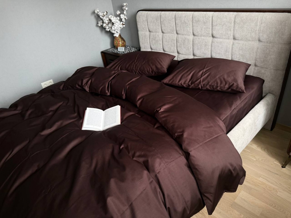Постільна білизна Шоколадний SD-1420, сатин LUX (Двосп. на рез.)