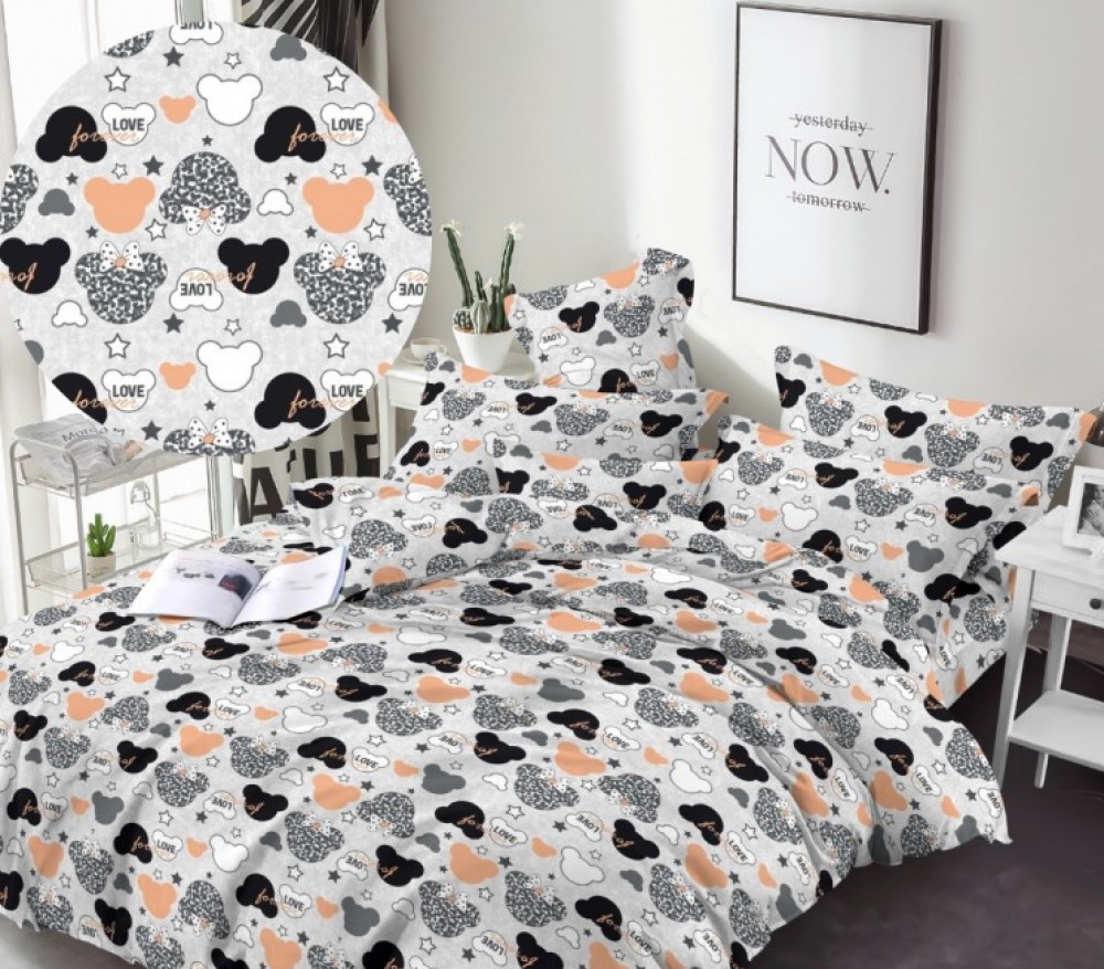 Постільна білизна Міккі Маус, бязь (Двоспальний)