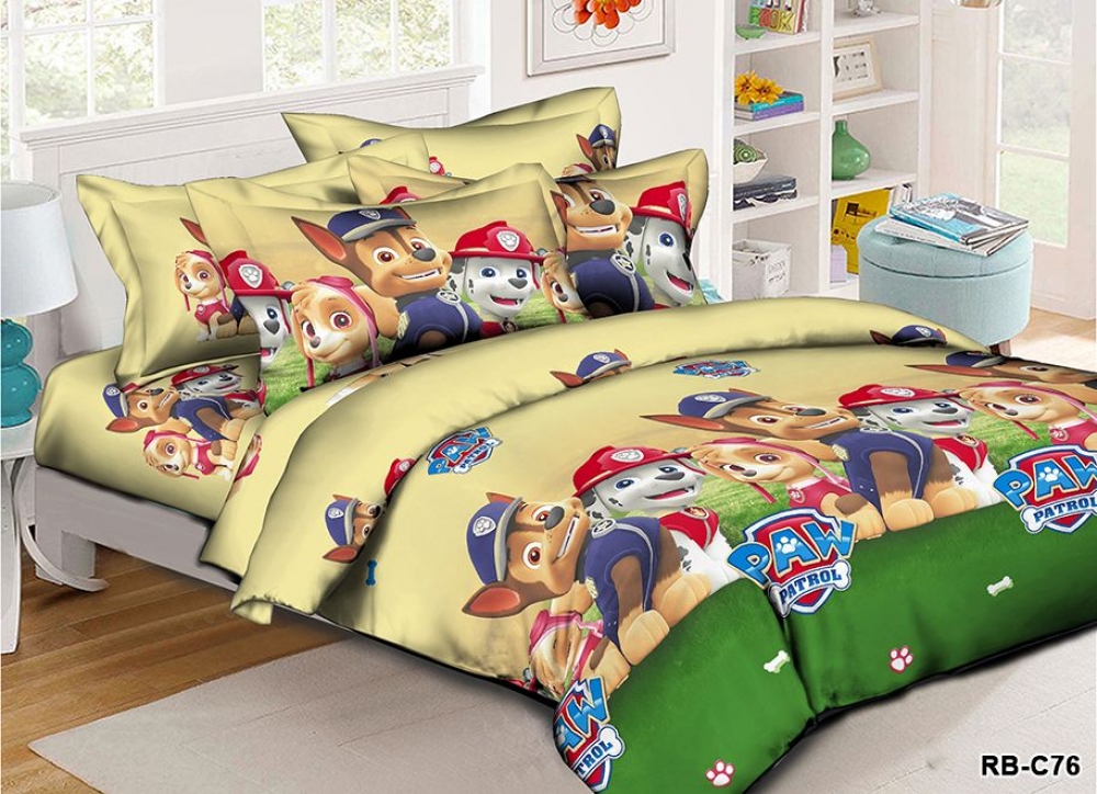 Постільна білизна Щенячий патруль беж., ранфорс (Дитячий на рез.)
