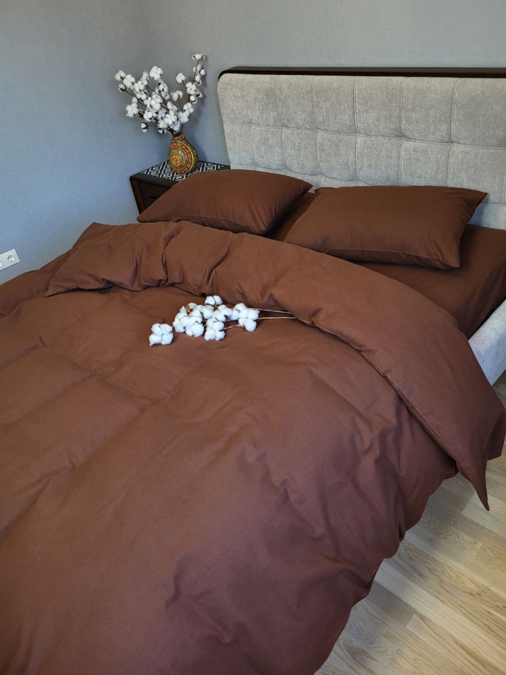Постільна білизна Пряний шоколад S181-122, Turkish flannel (Сім. на резин.) - Зображення 2
