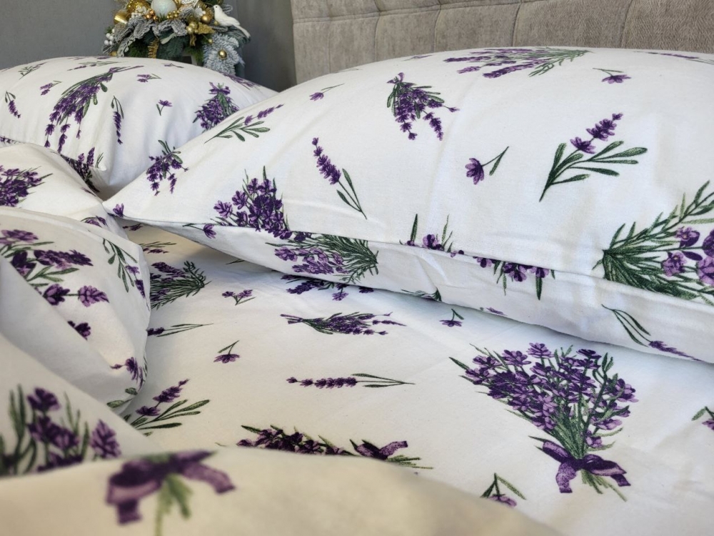 Постільна білизна Лавандин, Turkish flannel (Євро на резин.) - Зображення 5