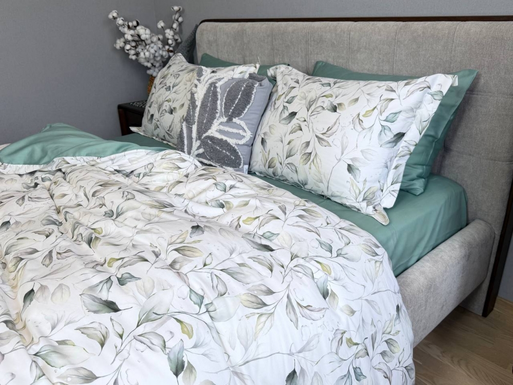 Постільна білизна Сатин PREMIUM, HERBALY (Сімейний) - Зображення 6