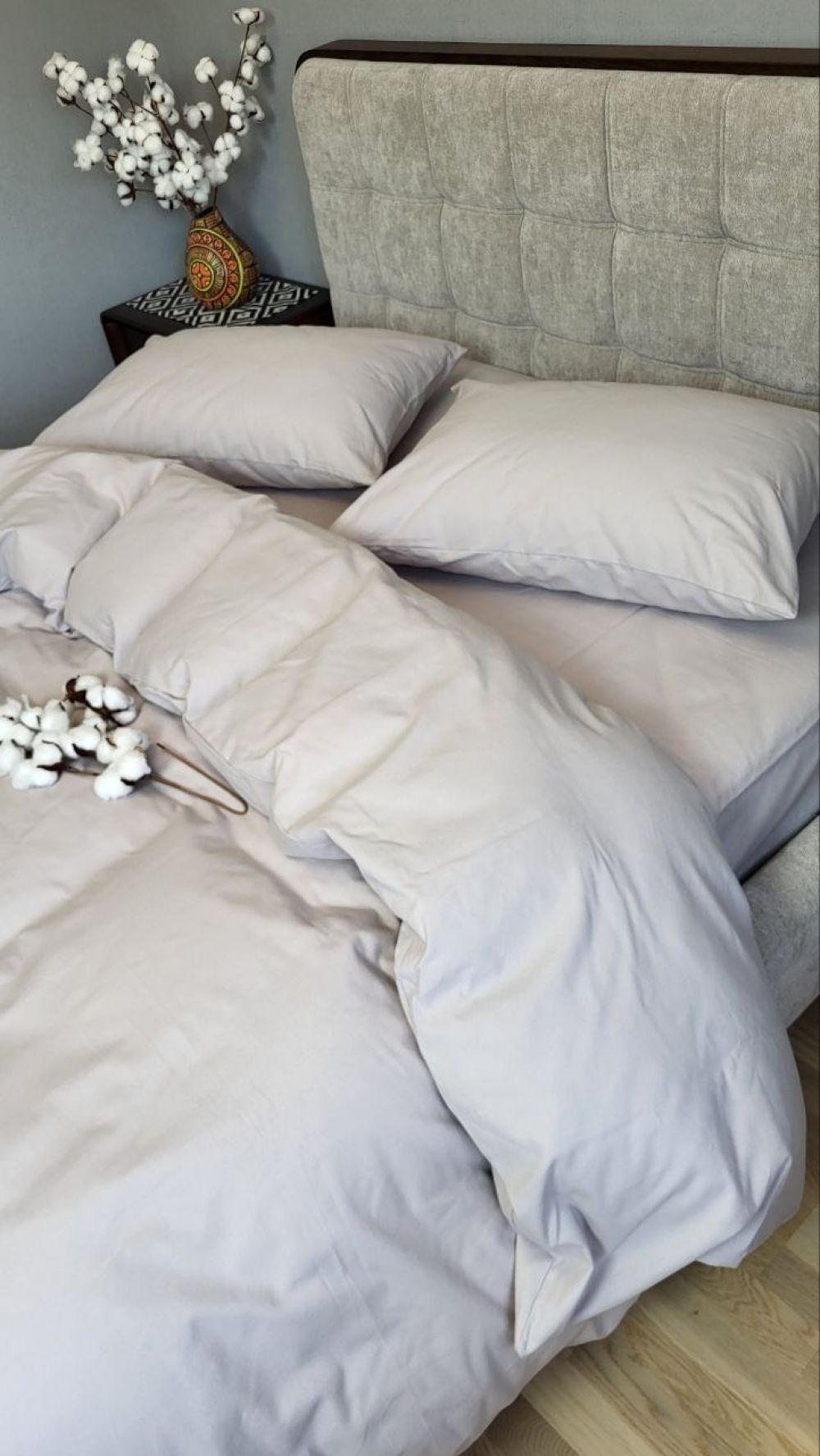 Постільна білизна Бежева пастель S109, Turkish flannel (Євро) - Зображення 5