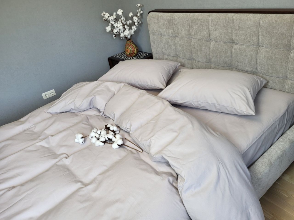 Постільна білизна Сірий мусон S146, Turkish flannel (Євро на резин.) - Зображення 6