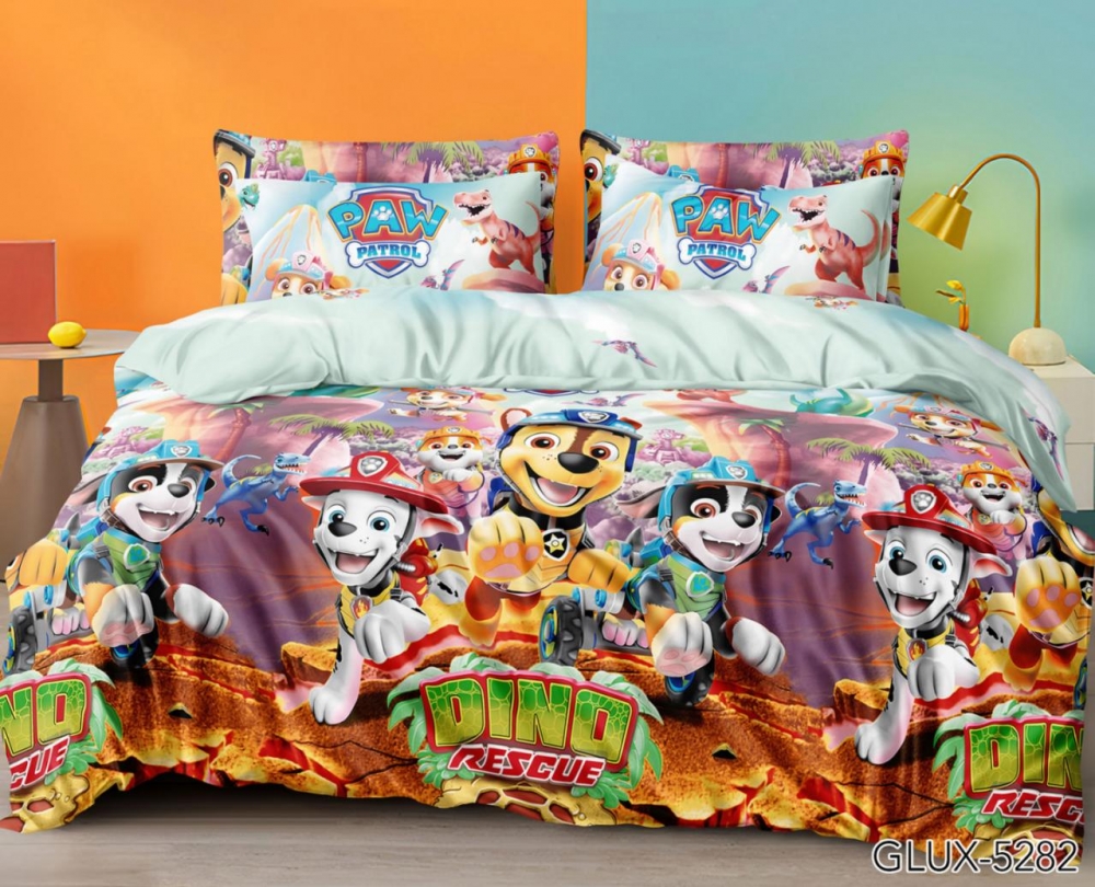 Постельное белье Дино Патруль бязь двуспальное — изображение 2