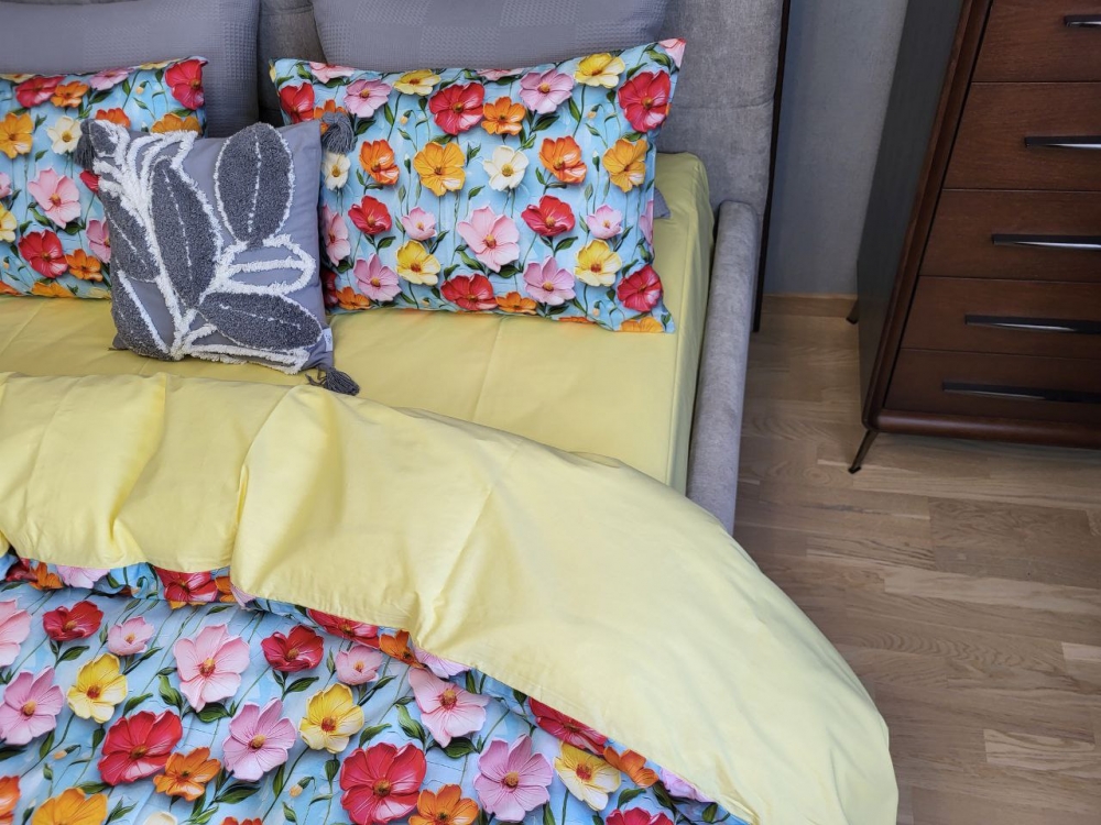 Постільна білизна Акварель, cotton 5D (Полут. на рез.) - Зображення 4